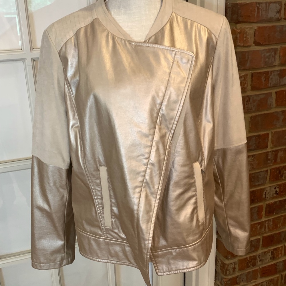 Moto Jacket Champagne Colored Washable